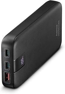 Compare Hama PD 20 External Battery 20 W Power Bank 20,000 mAh Portable Battery PD 3.0 & QC 3.0, USB C, Compatible with iPhones Samsung and Much More, Anthracite Grey at KSA Price