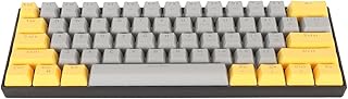 Compare 60% Mechanical Gaming Keyboard, LED Backlit Compact Keyboard, 61 Keys Wired Gaming Keyboard with BlueRed Switches, Detachable USB C Cable, for Laptop PC #1 at KSA Price