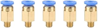 Compare 5PCS PC4 M6 Straight Through Pneumatic Connector,3D Printer Accessories Joint Outer Diameter 4MM for PU Hose, Nylon Tube, etc at KSA Price