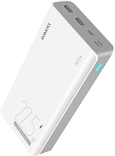 Compare ROMOSS 30000mAh Power Bank, Sense8F Portable Charger, 22.5W USB C PD20W Fast Charging, Phone Battery Pack with 3 outputs & 3 inputs, Compatible with iPhone, iPad, Galaxy, Android and More at KSA Price