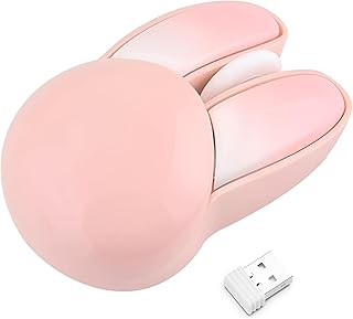 Joyzzz Wireless Silent Mouse, 2.4G Cute Bunny Design…