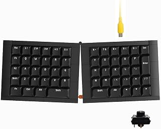 Compare KBDcraft 07Israfel 50% ErgoSplit LowProfile Mechanical Keyboard, 56Key Ortho, LegoCompatible Case, Wired, Linear Switch, Gasket Mount, HotSwappable, RGB, QMK, Vial, Full Kit, Black Black at KSA Price