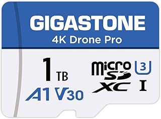 Compare GIGASTONE 1TB Micro SD Card, 4K Drone Pro, MicroSDXC Memory Card for Wyze Cam, Security Camera, DJI Drone or Action Camera, 4K Video Recording, UHSI U3 A1 V30, 150MBs, with Adapter. at KSA Price
