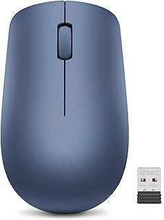 Compare Lenovo 530 Wireless Mouse, Ambidextrous Design, Nano USB Connection, Compatible with Windows Laptops and PCs – Abyss Blue at KSA Price