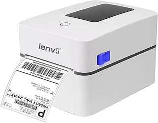 Compare LENVII Bluetooth Desktop 234 inch Thermal Label Printer | 152mms 203DPI Inkless Barcode Stickers Maker | Compatible iOSAndroidWindowsMac | for PackBarcodeAddressPostage Label,USPS,DHL,Amazon at KSA Price