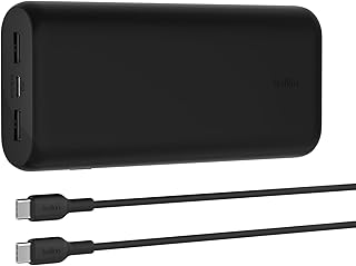 Belkin Fast Charge 3-Port Compact Power Bank 20K…