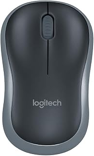 Compare Logitech M185 Wireless Wifi Mouse Ergonomic Silent Mobile Computer Mouse with 2.4G Receiver Grey at KSA Price