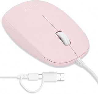 Macally Wired Mouse for Mac and PC -…