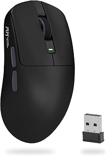 Compare RK ROYAL KLUDGE M30 Gaming Mouse Wireless, 12000 DPI PixArt PAW3311 Sensor Gaming Mouse, 41g Ultralight, 1000Hz Polling Rate, 2.4GUSBCBluetooth, 250mAh, Fully Programmable Buttons, Black Grey at KSA Price
