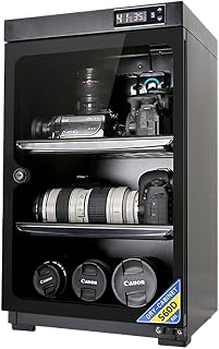 Compare QUTBAG Camera Lens Dry Cabinet, 3 Layers Electronic Moisture Proof Box with LED Digital Display, Touch Control Dehumidifier for Camera Lens & Electronic Equipment Storage 60L at KSA Price