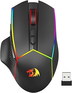 Redragon Wireless Gaming Mouse, Tri-Mode 2.4G/USB-C/Bluetooth…