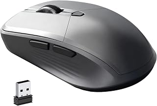 Compare Wireless Mouse for Laptop, Ergonomic Computer Mice with USB Nano Receiver, 2400 DPI Adjustable, AntiSlip Scroll Wheel, Plug & Play 2.4G Wireless Cordless Mice for PC Chromebook Mac MacBook  Grey at KSA Price