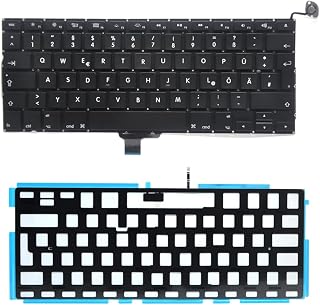 Compare Laptop Keyboard Notebook Keyboard Replacement German QWERTZ DE for MacBook Pro Unibody 33.8 cm 13.3 Inch A1278 A1279 A1280 2008 2009 2010 2011 2012 with Backlight at KSA Price