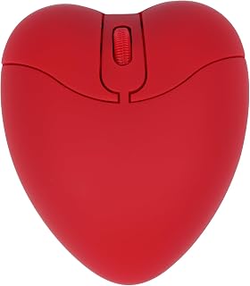 Compare Wireless Bluetooth Mouse Cute Heart Shape Mouse 2.4GHz & Bluetooth Dual Mode 1000DPI Optical Computer Mice with USB Receiver Portable Travel Cordless Mouse for Laptop PC Computer Desktop GiftRed at KSA Price