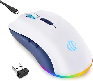 Compare Wireless Mouse, Dual Mode BT5.2+2.4G, Silent , RechargeableWhite at KSA Price