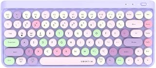 UBOTIE Portable Bluetooth Colorful Computer Keyboards,…