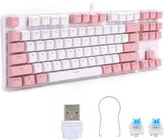 Mechanical Keyboard,Gaming Keyboard,87-Key Hybrid…