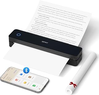 Compare iDPRT Portable Thermal Printer, MT610 Pro Wireless for Travel, 300 DPI Bluetooth Inkless Printer Support 8.5" X 11" US Letter&A4&A5 Thermal Paper for Home, Compatible with iOS, Android, Laptop, Black at KSA Price