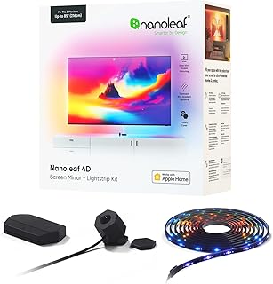 Compare Nanoleaf 4D  TV Sync Camera and Smart Addressable Gradient Lightstrip Kit, Immersive TV LED Backlights, Bias Lighting for Home Theatre & Console Gaming for TVs and Monitors Up to 85" at KSA Price