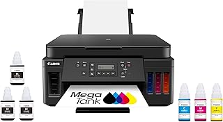 Compare Canon PIXMA G6020 AllinOne Supertank Wireless Megatank Printer, Copier and Scan with Mobile Printing, Black, Works with Alexa at KSA Price