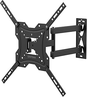 Compare GRIFEMA GB1004 Swivel TV Wall Bracket, for 2655 inch Screens, for Flat & Curved TV up to 30KG, Tilt + 5°，10°, VESA Mount 75x75MM to 400X400MM,Black at KSA Price