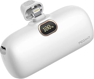 PEGANT 5000mAh Mini Power Bank with 18W PD3.0 Fast…