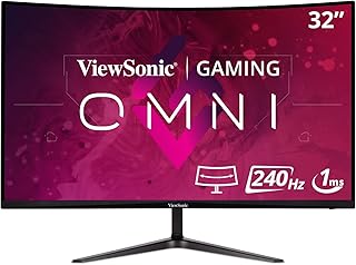 Compare Viewsonic VX3219PCMHD 32inch 1080p HD Curved Gaming Monitor, 240Hz, 1ms, Adaptive Sync, Dual Integrated Speakers, 2x HDMI, DisplayPort, Black at KSA Price