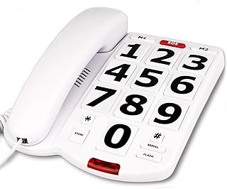 Compare Landline Phone for Seniors, Big Button Phones for Visually Impaired, White, PU001 at KSA Price