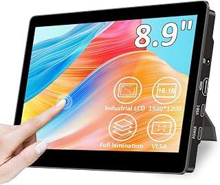 Compare 8.9 inch touch monitor with stand, 1920 x 1200, 16:10, 450 nits, optical bonding, HDMIUSBC port, mini display for Raspberry Pi laptop, mini PC at KSA Price
