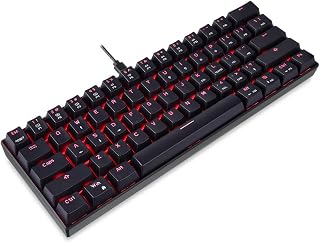 Compare Eacam CK61 RGB Mechanical Gaming Keyboard OUTMU Red Switches Keyboard 61 Keys Antighosting with Backlight for Gaming Black at KSA Price