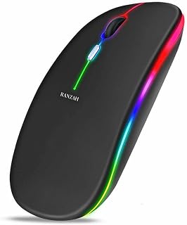 Wireless Mouse, LED Mouse Rechargeable &Noiseless…
