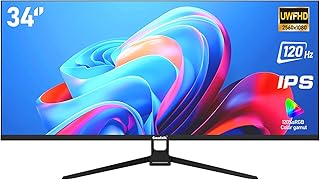 Compare Gawfolk 34 inch Gaming Monitor WFHD 120Hz Ultrawide 21:9 Display Screen IPS at KSA Price