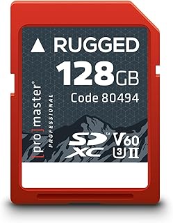Compare ProMaster SDXC 128GB Rugged UHSII V60 Memory Card, Model 80494 at KSA Price