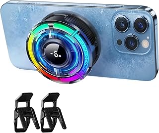 Compare MagSafe Phone Cooler for Gaming, Cell iPhone Cooling Fan Hot Weather, Portable RGB Mobile Enfriador para Celular Case, Ventilador para Telefono ipad Keep Phone Cool, for iPhoneAndroid Series Phone at KSA Price