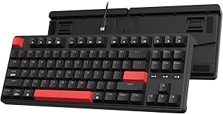 Compare Keychron C3 Pro QMKVIA Custom Gaming Keyboard, Programmable 87 Keys Compact TKL Layout Gasket Mount, Red LED Backlight Wired Mechanical Keyboard with Brown Switches for MacWindowsLinux at KSA Price
