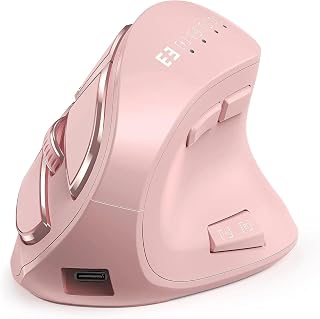 Compare Gaming Mouse with 5 D Rocker, Wireless Vertical Mouse with 24000 DPI 12 Programmable Buttons, Computer Mouse for GamerPCESportsLaptop Black Pink at KSA Price