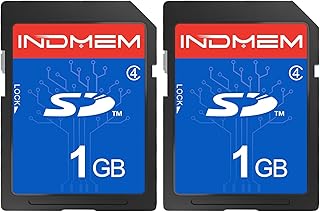 INDMEM SD Card 1GB (2 Pack) Class 4 Flash…