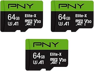 PNY 64GB Elite-X Class 10 U3 V30 microSDXC…