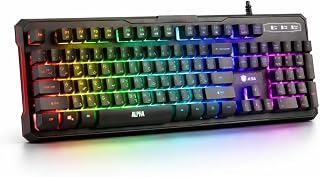ASA ALPHA RGB Gaming Keyboard, Full-Size Wired…