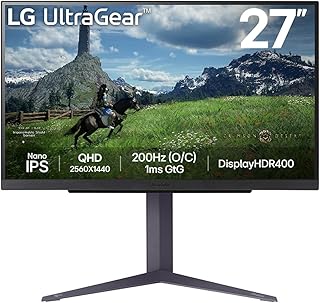 Compare LG 27” UltraGear™ QHD Nano IPS gaming monitor | 1ms GtG,180Hz OC 200Hz, DisplayHDR™ 400 at KSA Price