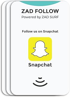 Compare Pack of 3 Follow. Snapchat Follows NFC Card from  allowing you boosting Follows  iOS and Android at KSA Price