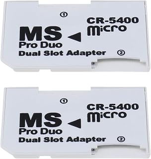 Compare EMSea 2pcs Dual SDTF Card to MS Memory Card Holder CR5400 512GB Compatible with Sony Memory Stick PSP Dual Slot Adapter 31x20mm at KSA Price