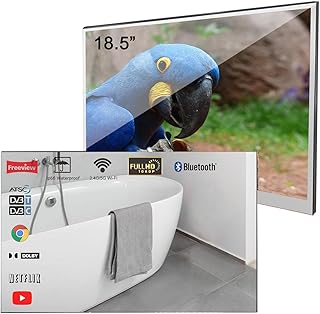 Compare elecsung 18.5 inch Smart Mirror TV for Bathroom,Waterproof TV ATSC Tunner Android 11.0 for HotelKitchen,Builtin Speakers,Wifi & Bluetooth,M1850BLS110,Model 2025 at KSA Price