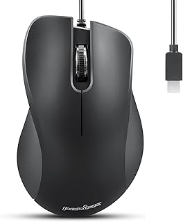 Compare Perixx PERIMICE221C Ergonomic USBC Wired Mouse  Optical with 1200 dpi  1.5 Meter Cable  Black at KSA Price