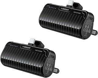 VEGER 2 Pack Mini Power Bank 5000mAh, Portable…