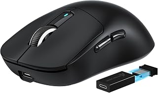 Compare ATTACK SHARK X3PRO 4K8K Lightweight Wireless Gaming Mouse with TriModeWired2.4GHzBT,PAW3395 Optical Sensor,26K DPI,Kailh GM8.0 Switch,Long Battery,7 Buttons for PCLaptopWinMacBlack at KSA Price