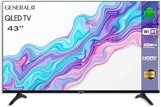 Compare GENERAL X 43 Inch QLED Smart TV, Android 14, 1GB RAM + 8GB ROM, 60Hz, WiFi, Screen Casting, 2 HDMI, 2 USB, Stereo Sound, Flat Screen – GX43LPSQ at KSA Price