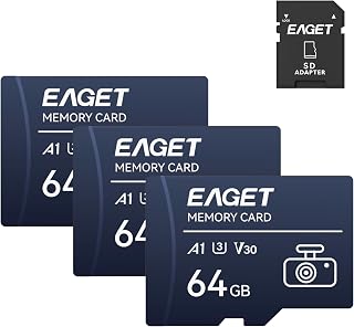 Compare EAGET 64GB TF Card with SD Adapter, 3Pack Memory Card for Dash Cams at KSA Price