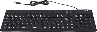 Wired Keyboard, Silicone Spanish USB Wired 108…