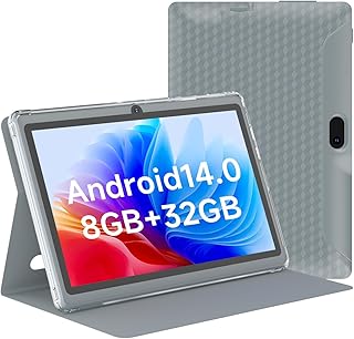 Compare Tablet 7Inch Android 14.0 with Protective Case, 8GB4+4GB Expand RAM+ 32GB ROM, IPS Screen, Dual Camera, Bluetooth 5.0 WiFi Tab Gray at KSA Price